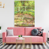 Brug over het zee rozen vijver van Claude Monet Canvas Afdruk (Insitu (Woonkamer))