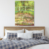 Brug over het zee rozen vijver van Claude Monet Canvas Afdruk (Insitu (Slaapkamer))