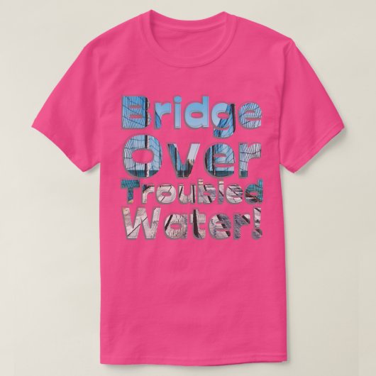 Brug over ontroerd water t-shirt (Design voorkant)