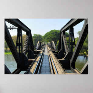 Brug over rivier de Kwai bij de Dodenspoorlijn Poster