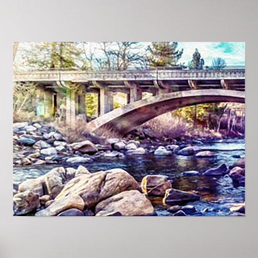 Brug over Truckee-rivier bij Verdi Poster (Voorkant)