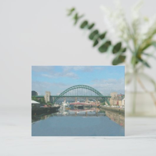 brug over tyne ( daglicht ) briefkaart (Staand voorkant)