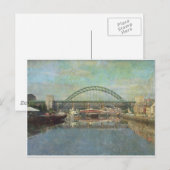 brug over tyne ( sepia ) briefkaart (Voorkant / Achterkant)