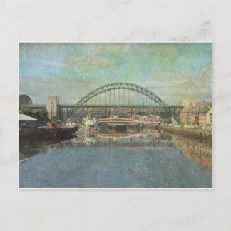 brug over tyne ( sepia ) briefkaart