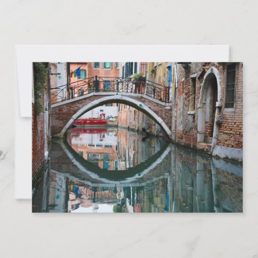 Brug over Venetiaans kanaal Bedankkaart (Voorkant)