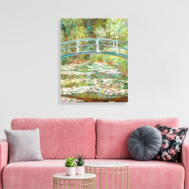Brug over vijver met waterlelies | Claude Monet | Canvas Afdruk