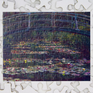 Brug over vijver met waterlelies door Claude Monet Legpuzzel