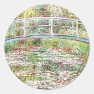Brug over Water Lelies Vijver - Claude Monet Ronde Sticker