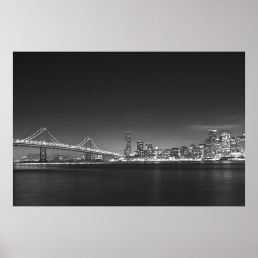 Brug San Francisco Black White Print (Voorkant)