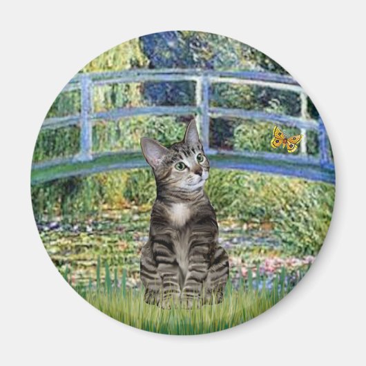 Brug - Tabby Tijger Kat 31 Magneet (Voorkant)