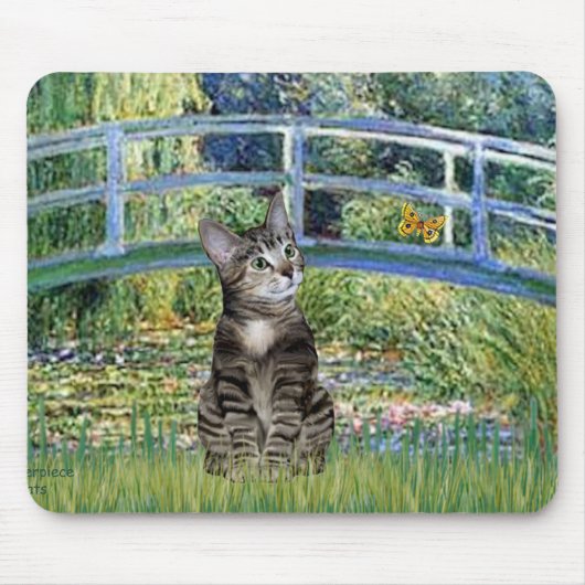 Brug - Tabby Tijger Kat 31 Muismat (Voorkant)