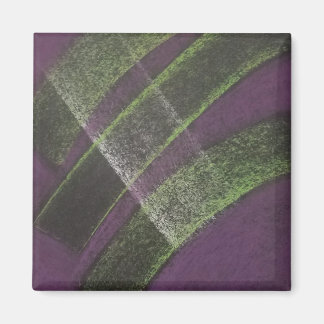 Brug Uniek Paars Geel Kleurig Abstracte Kunst Magneet
