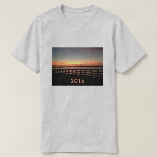 Brug van 2016 op zonsondergang t-shirt (Design voorkant)