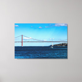 brug van 25 de Abril Canvas Afdruk
