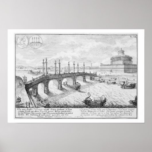 Brug van Aelius en Hadrians mausoleum (Castel S Poster (Voorkant)