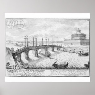 Brug van Aelius en Hadrians mausoleum (Castel S Poster