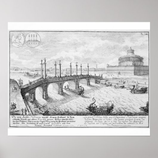 Brug van Aelius en Hadrians mausoleum (Castel S Poster (Voorkant)