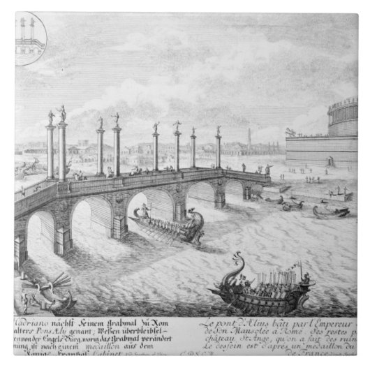 Brug van Aelius en Hadrians mausoleum (Castel S Tegeltje (Voorkant)