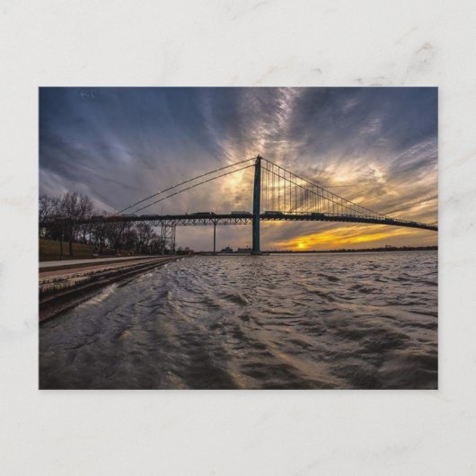 Brug van ambassadeur over de rivier Detroit Briefkaart (Voorkant)