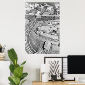 Brug van antenne-towerbrug foto-Poster Poster (Thuiskantoor)