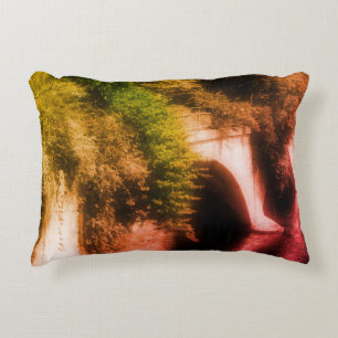 Brug van bloemen  van gedeeltelijke kleur vervormi accent kussen