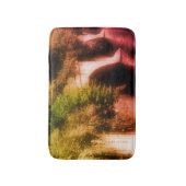 Brug van bloemen  van gedeeltelijke kleur vervormi badmat (Voorkant Verticaal)