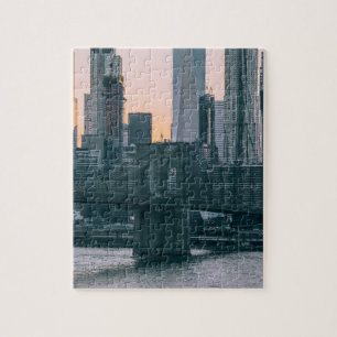 Brug van Brooklyn en Manhattan downtown New York Legpuzzel
