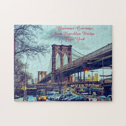 Brug van Brooklyn New York.  Legpuzzel (Horizontaal)