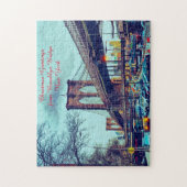 Brug van Brooklyn New York.  Legpuzzel (Verticaal)