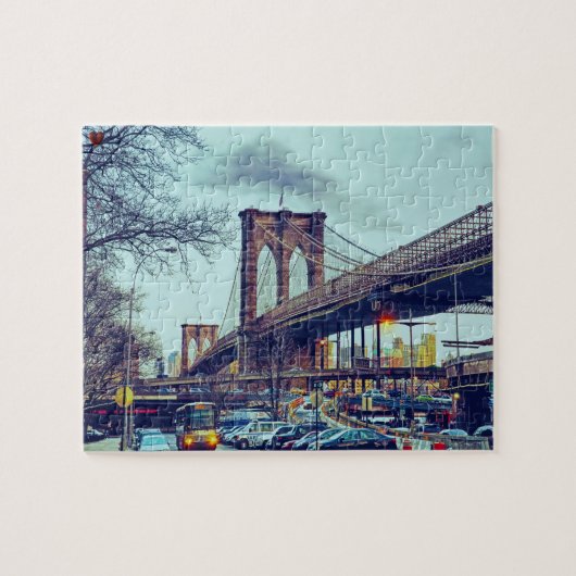 Brug van Brooklyn New York. Legpuzzel (Horizontaal)