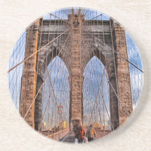 Brug van Brooklyn New York USA Zandsteen Onderzetter