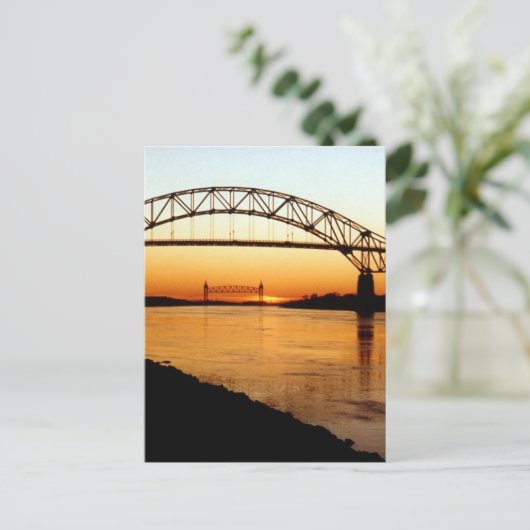 Brug van Cape Cod Bourne Briefkaart (Staand voorkant)
