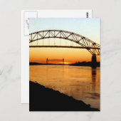Brug van Cape Cod Bourne Briefkaart (Voorkant / Achterkant)