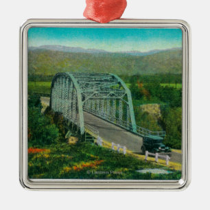 Brug van Castaic Creek nabij Saugus Metalen Ornament