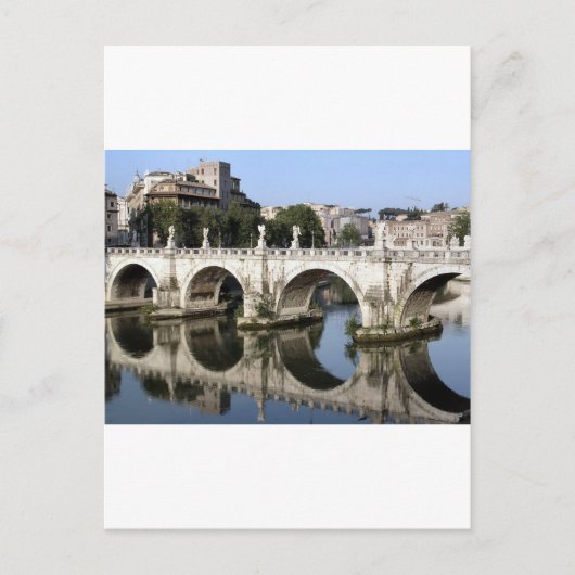 Brug van Castel st Angelo, Rome, Italië Briefkaart (Voorkant)
