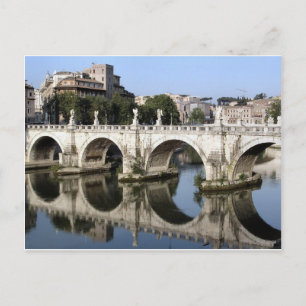 Brug van Castel st Angelo, Rome, Italië Briefkaart