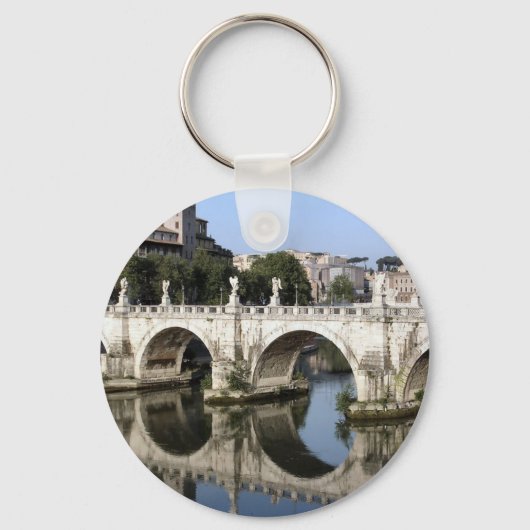 Brug van Castel st Angelo, Rome, Italië Sleutelhanger (Voorkant)