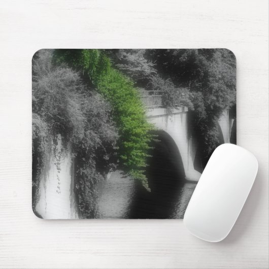 Brug van de Black White Mousepad Muismat (Met muis)