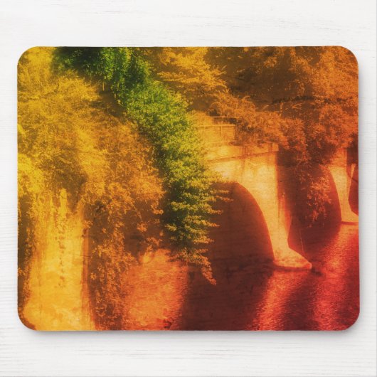 Brug van de bloemen  Sepia Muismat (Voorkant)