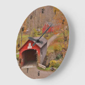 Brug van de groene rivier de Covered in Vermont Grote Klok (Hoek)