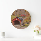 Brug van de groene rivier de Covered in Vermont Grote Klok (Huis)