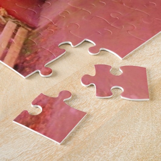 Brug van de groene rivier de Covered - Vermont Legpuzzel (Zijkant)