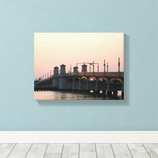 Brug van de Leeuwen in St. Augustine, Florida Canvas Afdruk (Insitu (Houten vloer))
