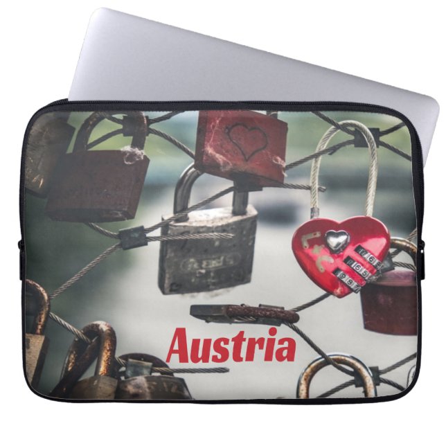 Brug van de Liefde van Oostenrijk Salzburg Laptop Sleeve (Voorkant)