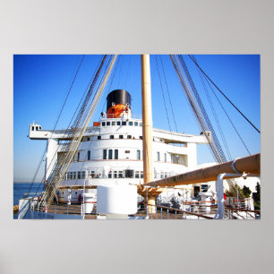 Brug van de Queen Mary - Long Beach, Californië Poster