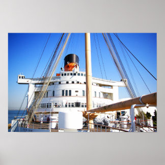 Brug van de Queen Mary - Long Beach, Californië Poster