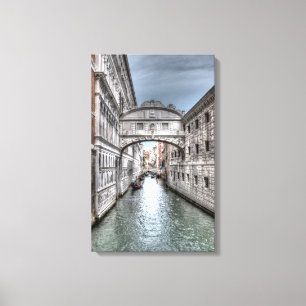 Brug van de Sighs in Venetië (Italië) Canvas Afdruk
