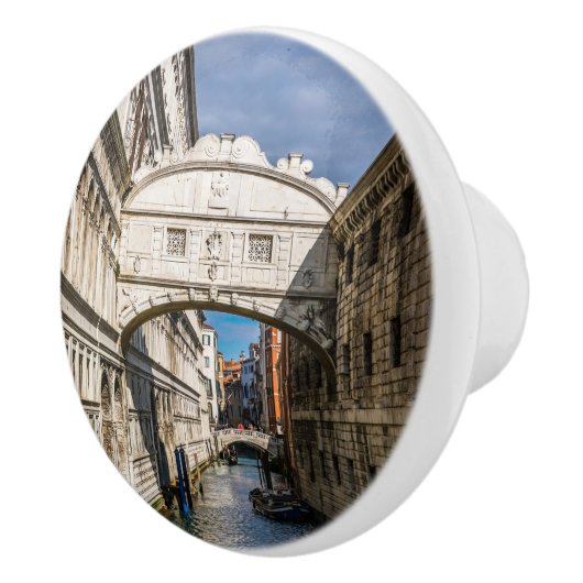 Brug van de Sighs, Venezia, Italië Keramische Knop (Rechts)