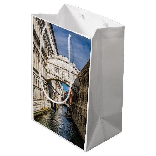 Brug van de Sighs, Venezia, Italië Medium Cadeauzakje (Achterkant Gekanteld)