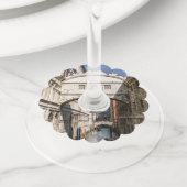 Brug van de Sighs, Venezia, Italië Wijnglaslabel (Dichtbij)